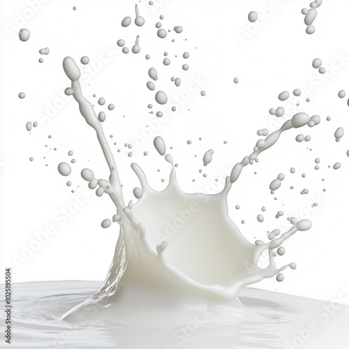 Yoghurt Splash Isolated