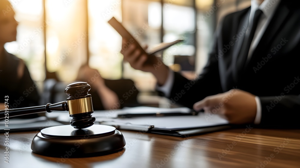 Professional Attorney in Formal Attire in Office Setting Professional Attorney in Formal Attire in Office Setting