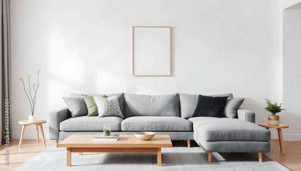 Fototapeta premium Scandinavian Minimalist Living Room