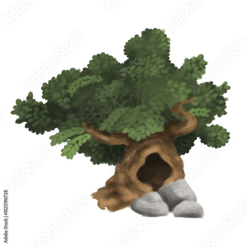 tree illustration isolated on white background