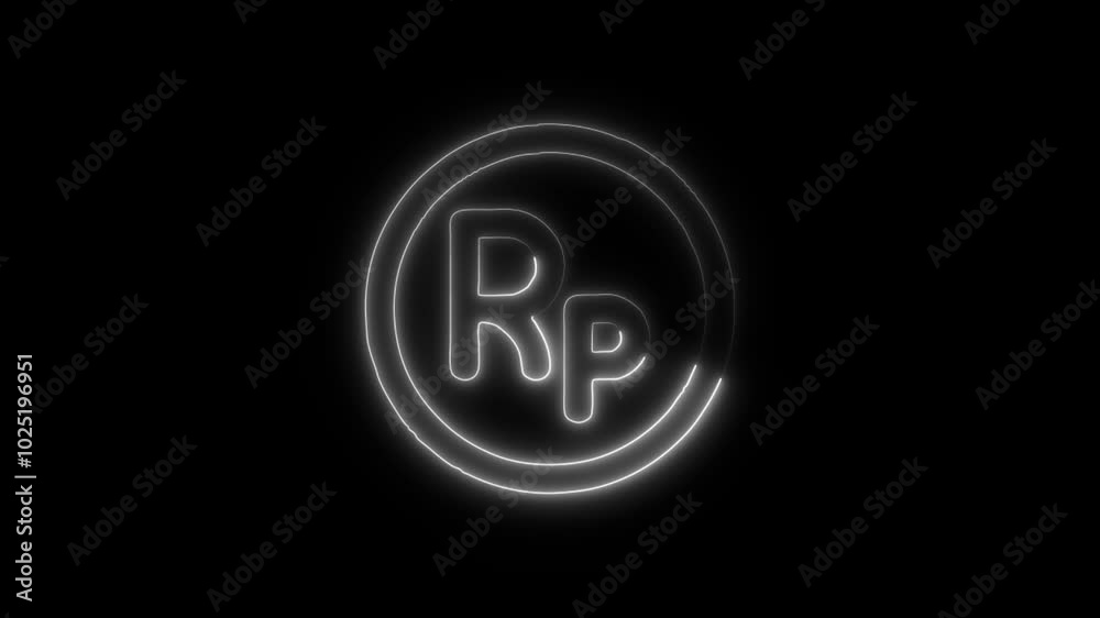 Currency Indonesian Rupiah Outline Icon in HD Video Neon Animation – Finance and Money Symbol on Black Background Currency Indonesian Rupiah Outline Icon in HD Video Neon Animation – Finance and Money Symbol on Black Background