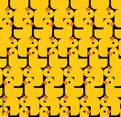 Rubber duck pattern seamless. toy Baby fabric texture. ornament for fabric
