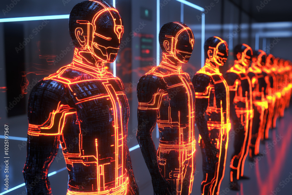Futuristic Robotic Line-Up 