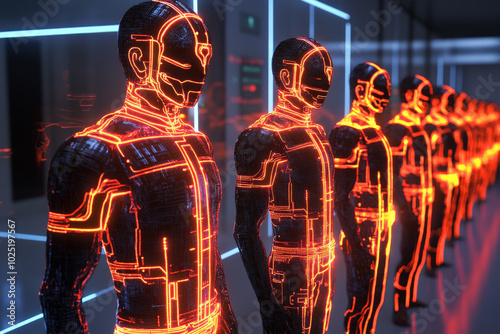 Futuristic Robotic Line-Up 