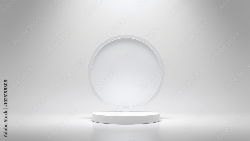 Podium for product presentation on soft light colour background. Podium for product presentation on soft light colour background.