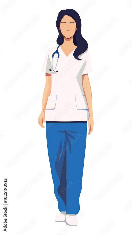 PNG Nurse blue stethoscope standing. PNG Nurse blue stethoscope standing.