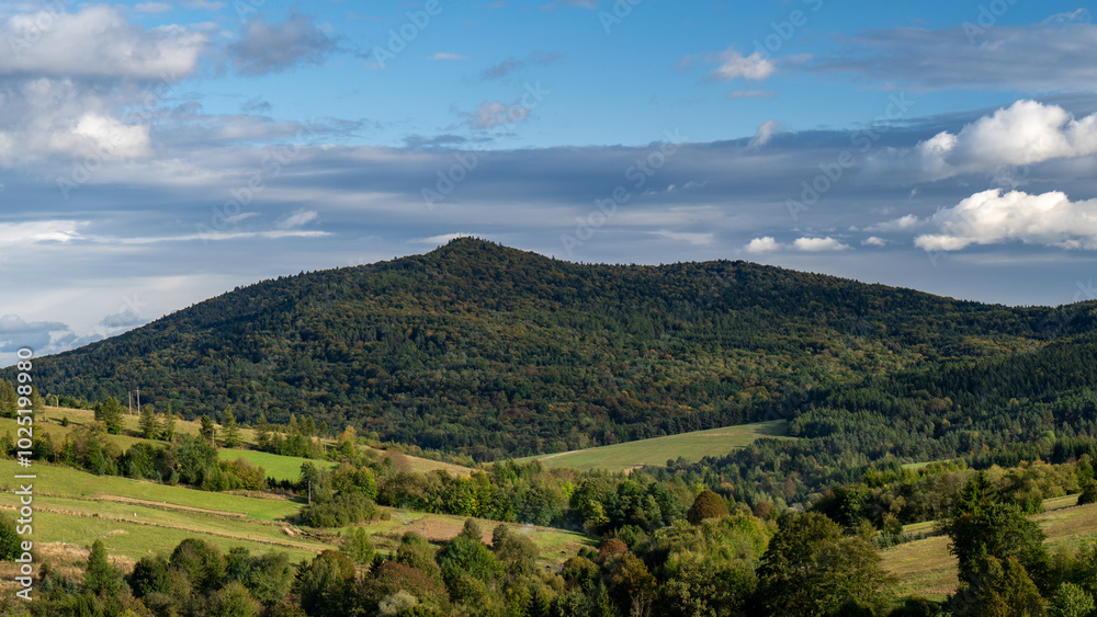 landscape with mountains and sky, Beskid Niski landscape with mountains and sky, Beskid Niski