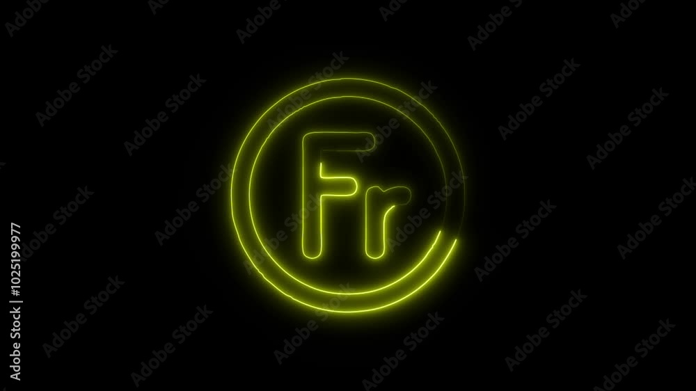 Currency Franc Outline Icon in HD Video Neon Animation – Money and Banking Symbol for Payments and Exchange Currency Franc Outline Icon in HD Video Neon Animation – Money and Banking Symbol for Payments and Exchange