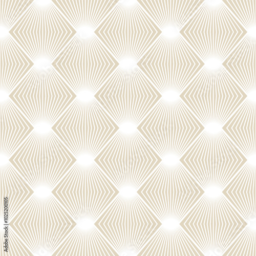 Classic Vintage Art Deco Diamond Pulse Abstract Geometric Seamless Vector Repeat Pattern