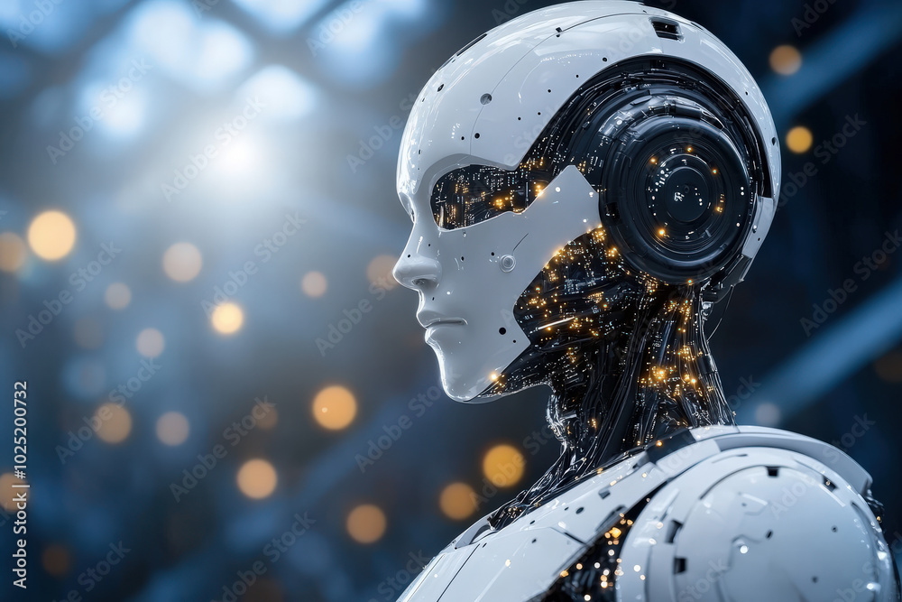 Futuristic Robot Side Profile Futuristic Robot Side Profile