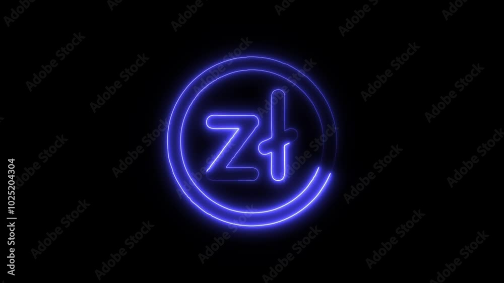 Currency Zloty Outline Icon in HD Video Neon Animation – Finance and Money Symbol on Black Background Currency Zloty Outline Icon in HD Video Neon Animation – Finance and Money Symbol on Black Background