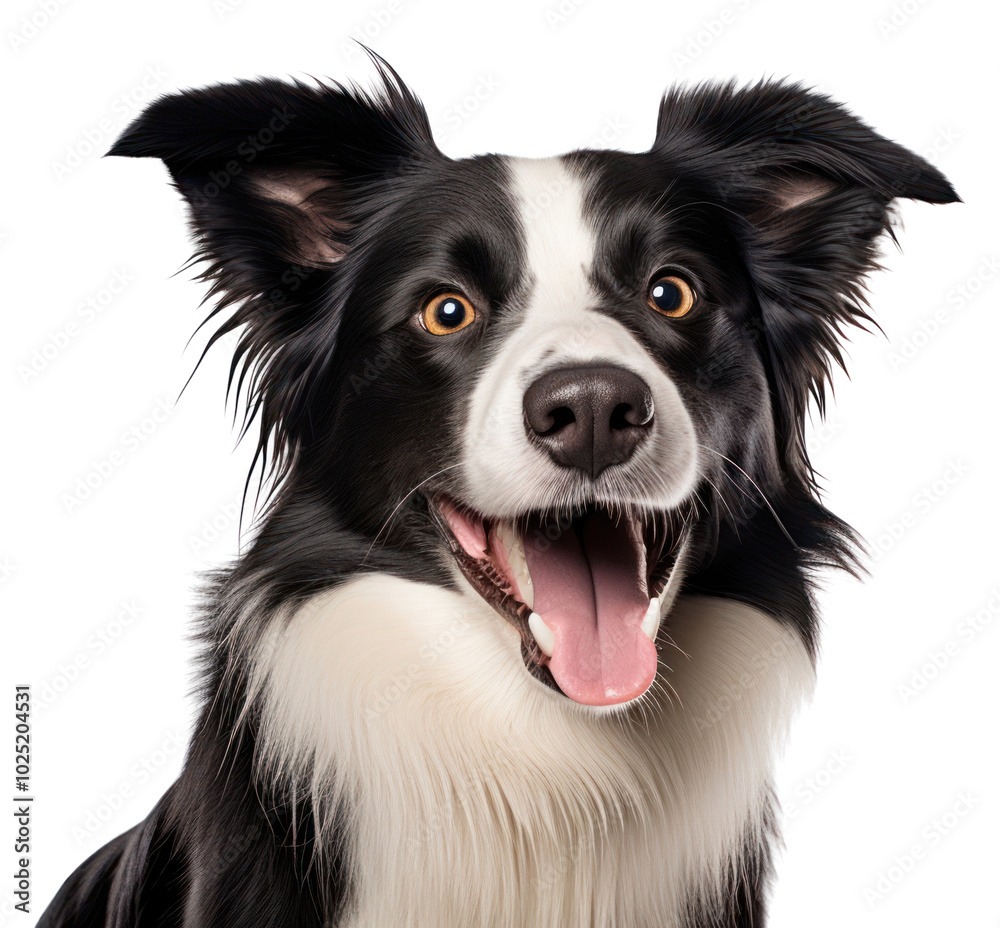 Fototapeta premium PNG Smiling border collie mammal animal dog.