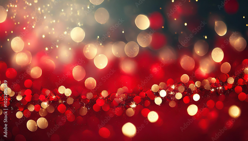 Beautiful Christmas-themed bokeh effect with warm colors creating a festive atmosphere during the holiday season Beautiful Christmas-themed bokeh effect with warm colors creating a festive atmosphere during the holiday season