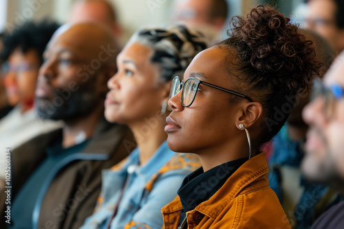 People attending a workshop on racial equality photo