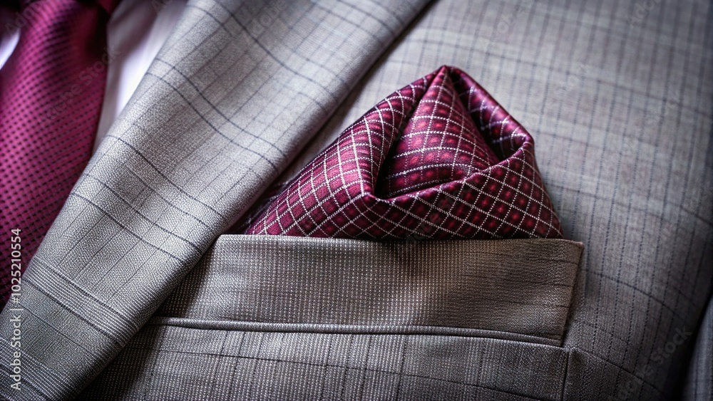 outfit, fashion, gentleman's fashion, gentleman, attire, men's accessory, refined, folded, An exquisite silk pocket handkerchief perfectly folded in the pocket of an elegant outfit outfit, fashion, gentleman's fashion, gentleman, attire, men's accessory, refined, folded, An exquisite silk pocket handkerchief perfectly folded in the pocket of an elegant outfit