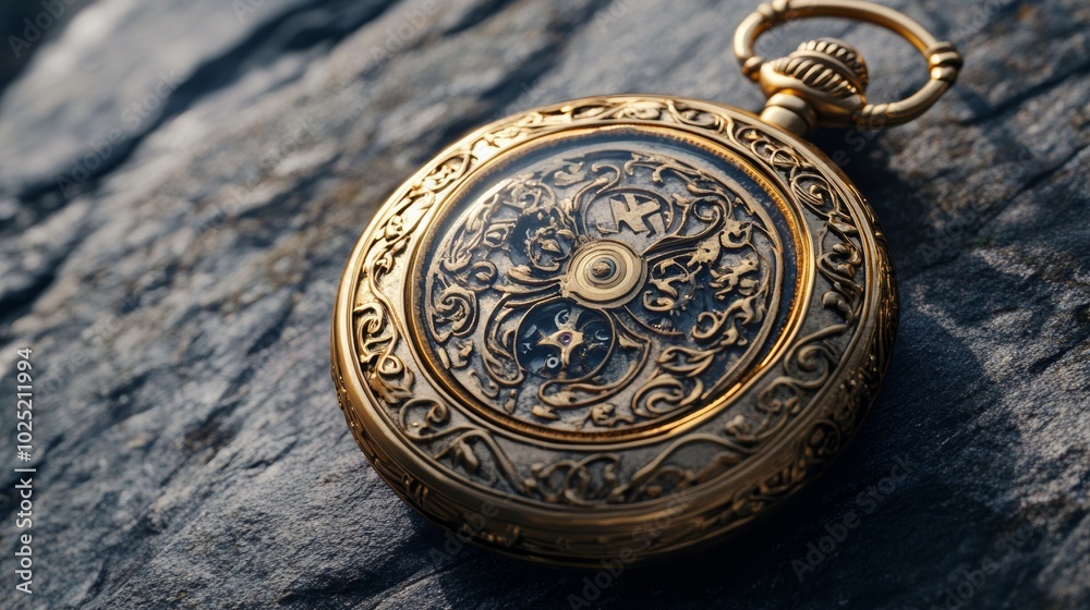 Antique Pocket Watch with Intricate Design. Antique Pocket Watch with Intricate Design.