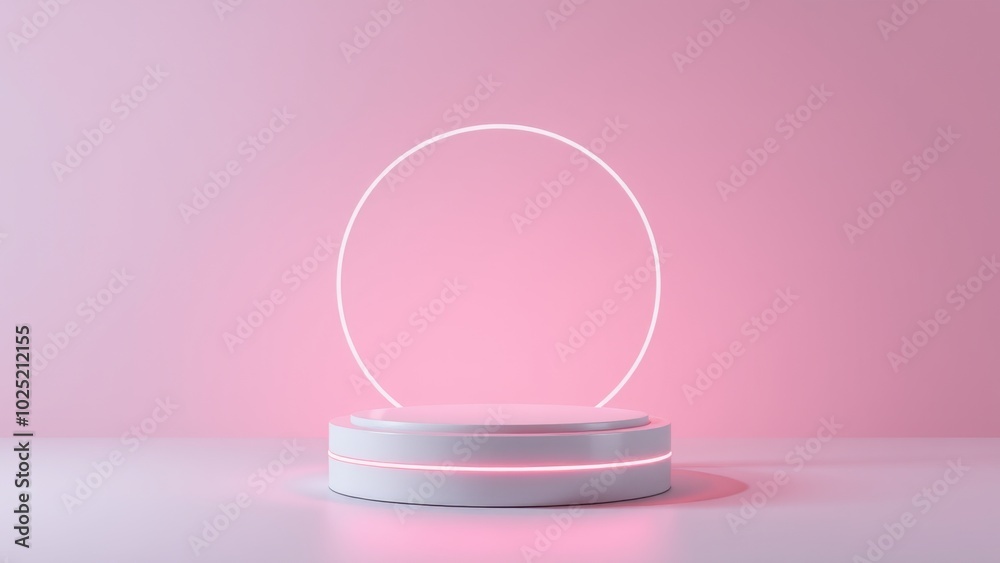 Podium for product presentation on soft light colour background. Podium for product presentation on soft light colour background.