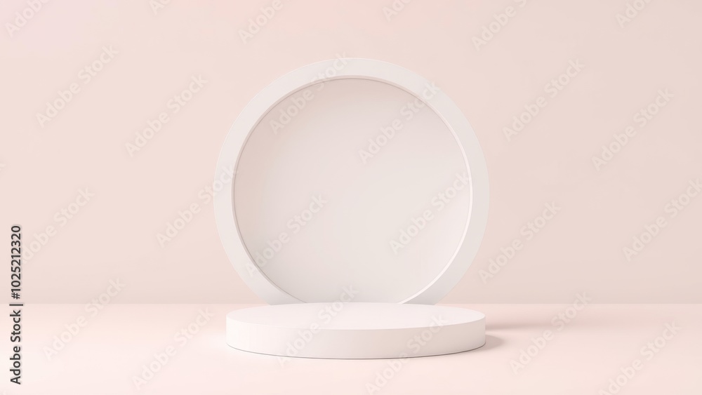 Podium for product presentation on soft light colour background. Podium for product presentation on soft light colour background.