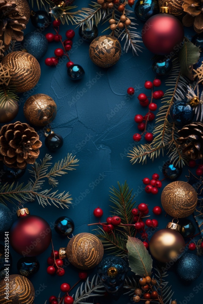 Festive New Year and Christmas Banner Festive New Year and Christmas Banner