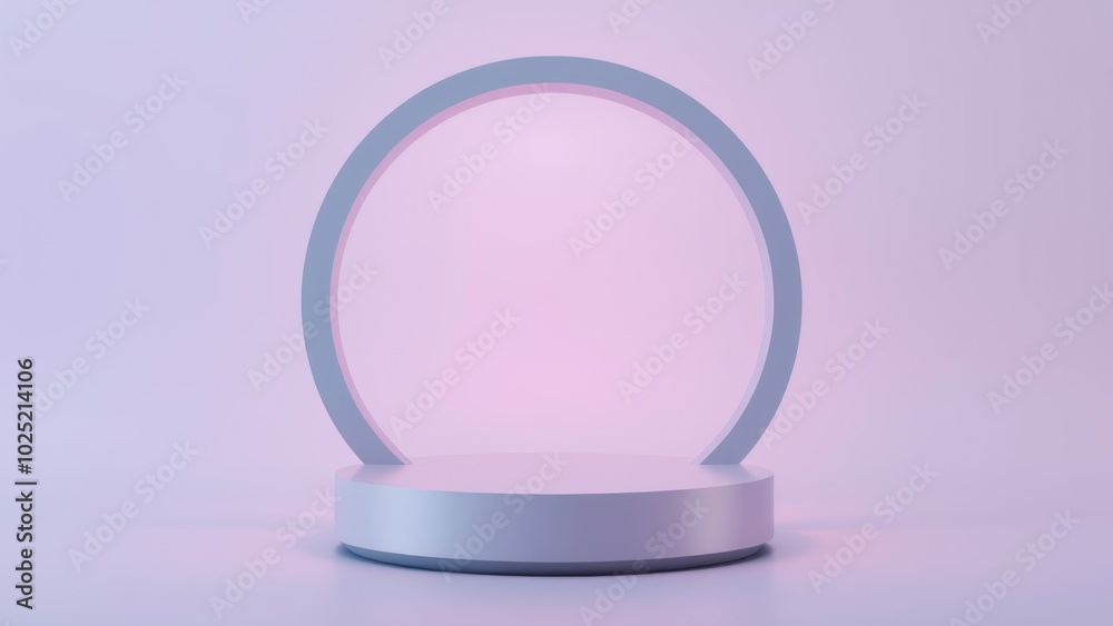 Podium for product presentation on soft light colour background. Podium for product presentation on soft light colour background.