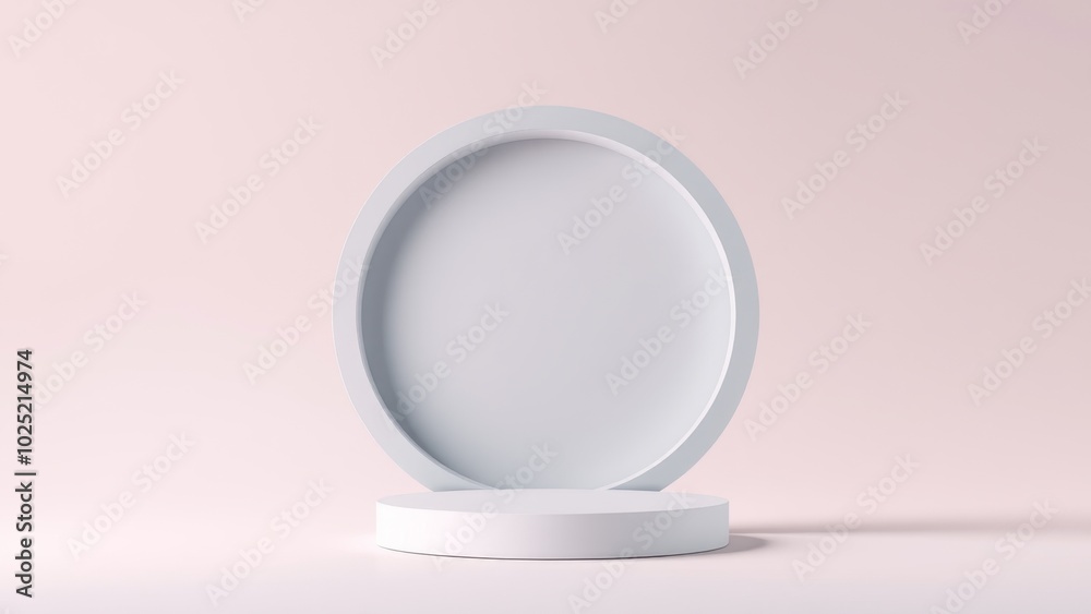 Podium for product presentation on soft light colour background. Podium for product presentation on soft light colour background.