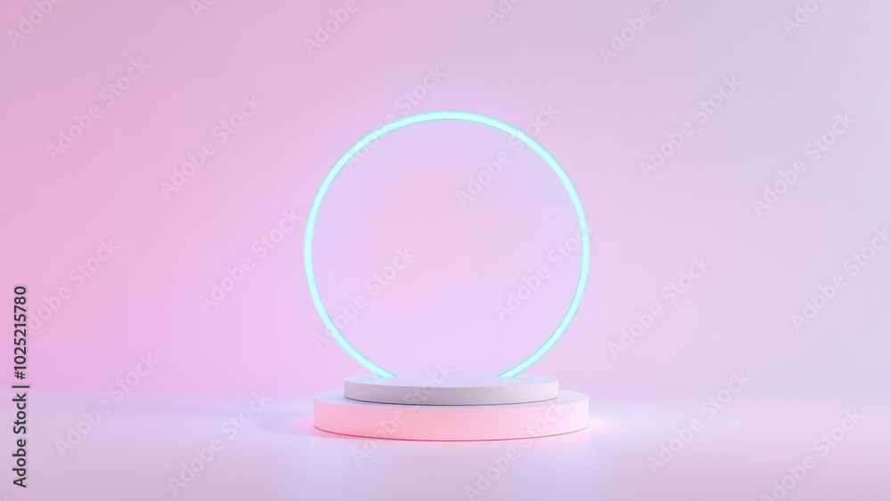 Podium for product presentation on soft light colour background. Podium for product presentation on soft light colour background.