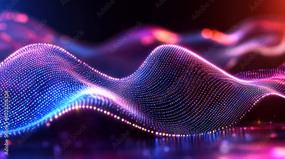 Vibrant digital waves create mesmerizing visual experience Vibrant digital waves create mesmerizing visual experience