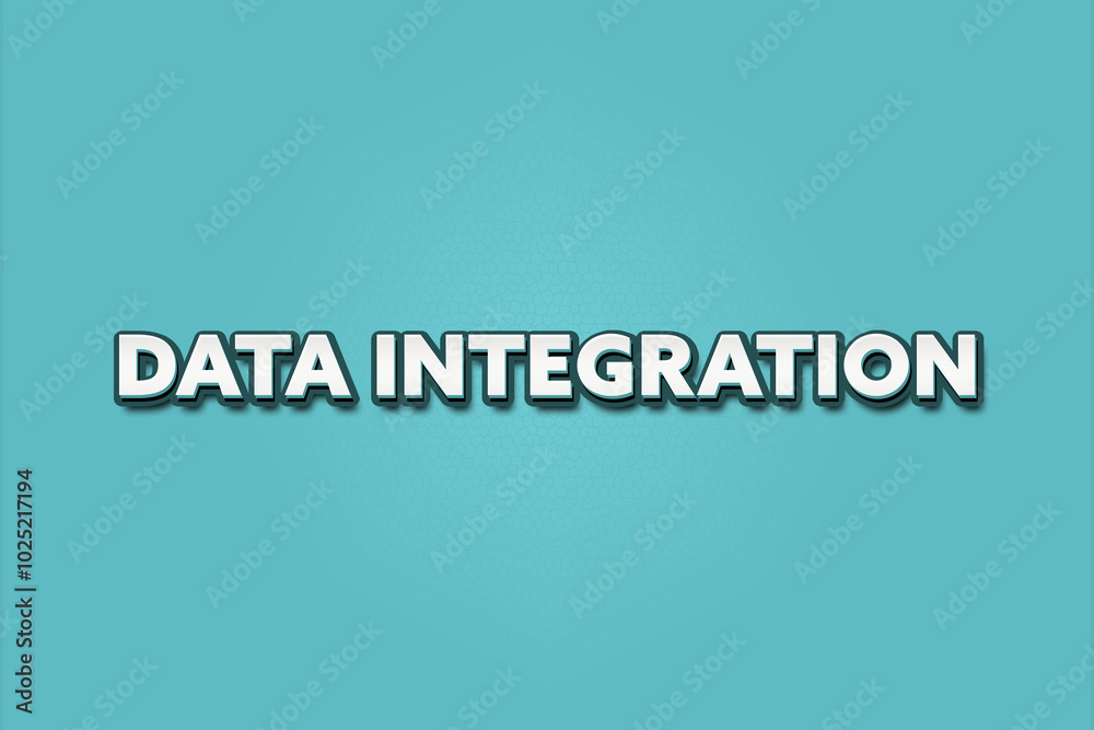Data Integration. A Illustration with white text isolated on light green background. Data Integration. A Illustration with white text isolated on light green background.