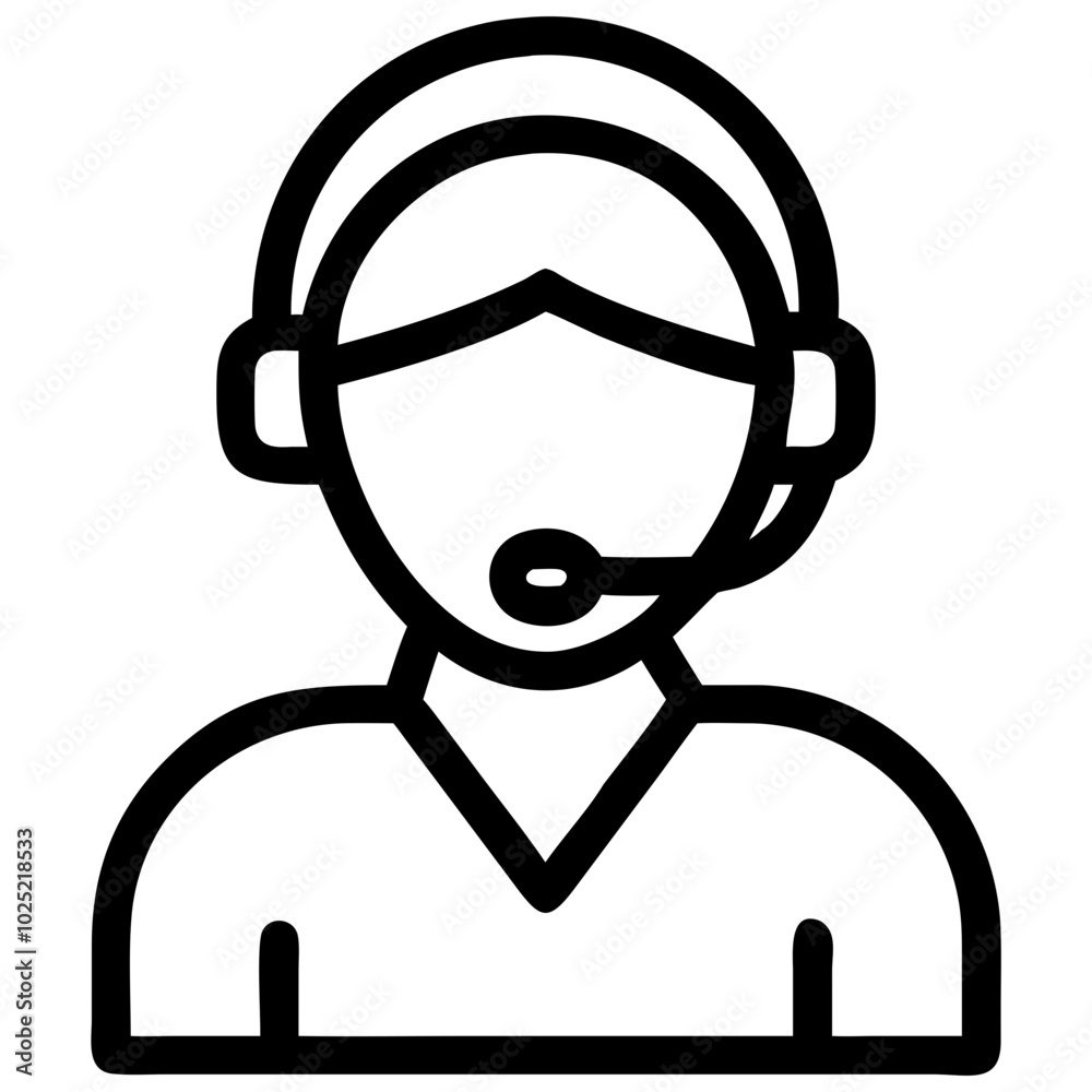 Customer service representative icon for business and marketing