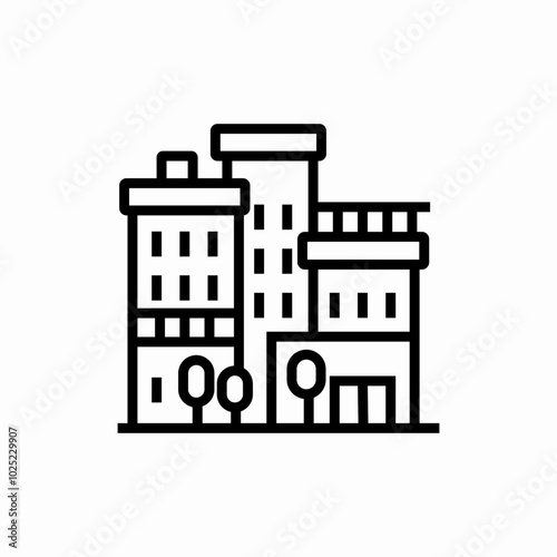 hustle city icon sign vector