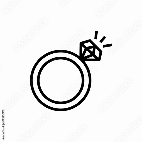 ring diamond icon sign vector