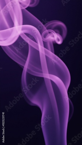 Slow-motion image showcasing realistic purple mist or fog subtly rising and dispersing in an atmospheric setting