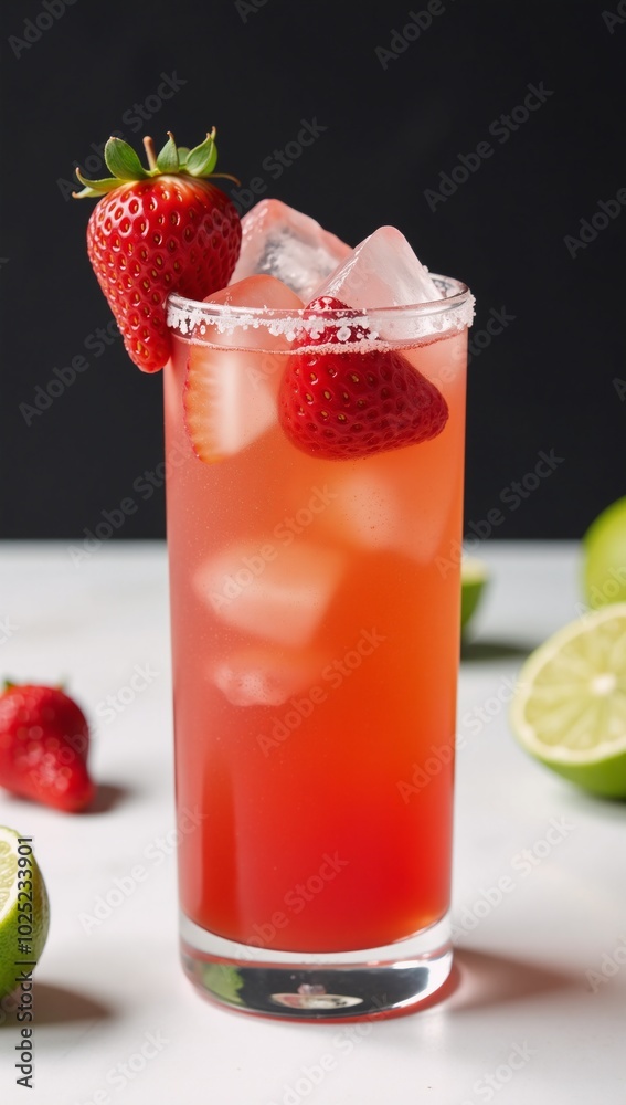 A refreshing Strawberry-infused Tequila cocktail A refreshing Strawberry-infused Tequila cocktail