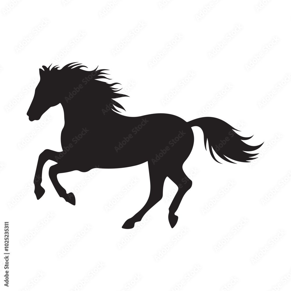 horse silhouette isolated on white horse silhouette isolated on white