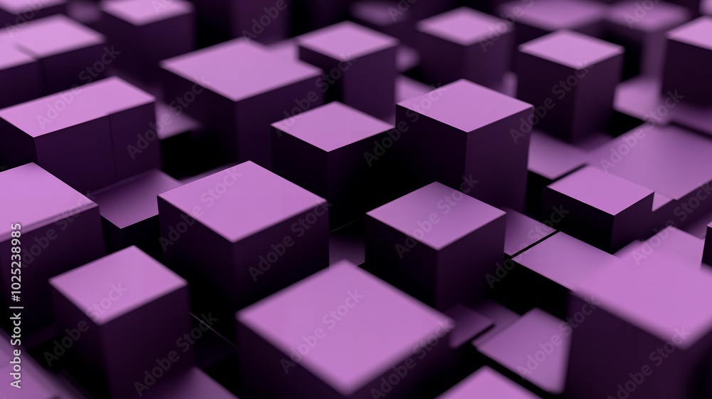 Abstract purple 3D cubes background. Abstract purple 3D cubes background.