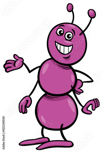 funny cartoon ant insect comic animal character