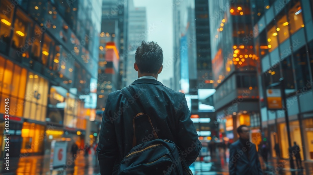 A business executive stands confidently in a modern cityscape, contemplating the future of his company. Copy space A business executive stands confidently in a modern cityscape, contemplating the future of his company. Copy space