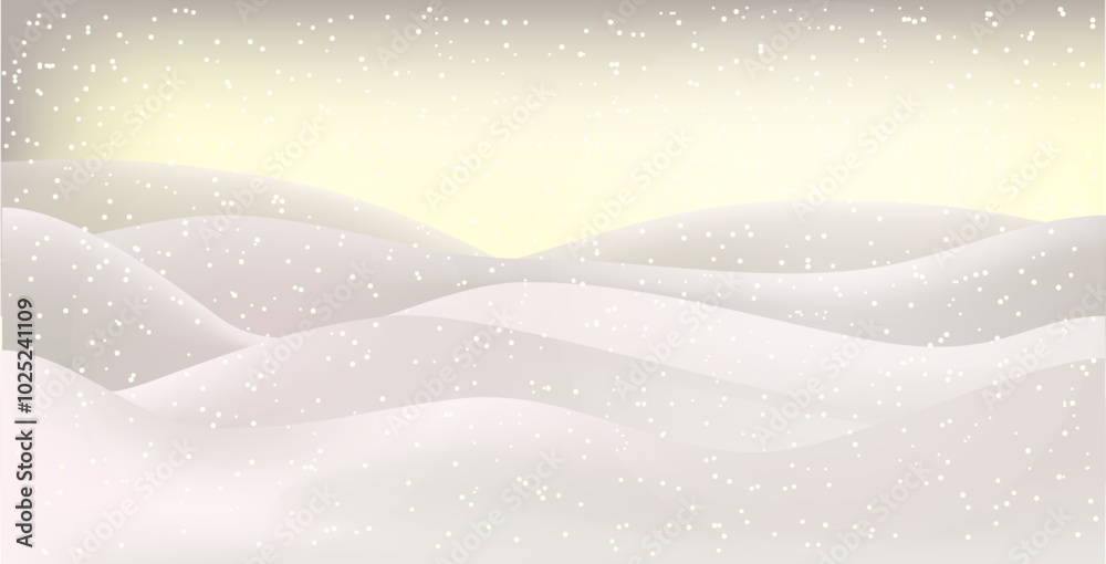 Winter landscape. Christmas card. Happy New Year card. A Christmas winter landscape with drifts of snow. 3D realistic snow background. Snow drifts isolated on hilly background. Christmas Vector illust Winter landscape. Christmas card. Happy New Year card. A Christmas winter landscape with drifts of snow. 3D realistic snow background. Snow drifts isolated on hilly background. Christmas Vector illust