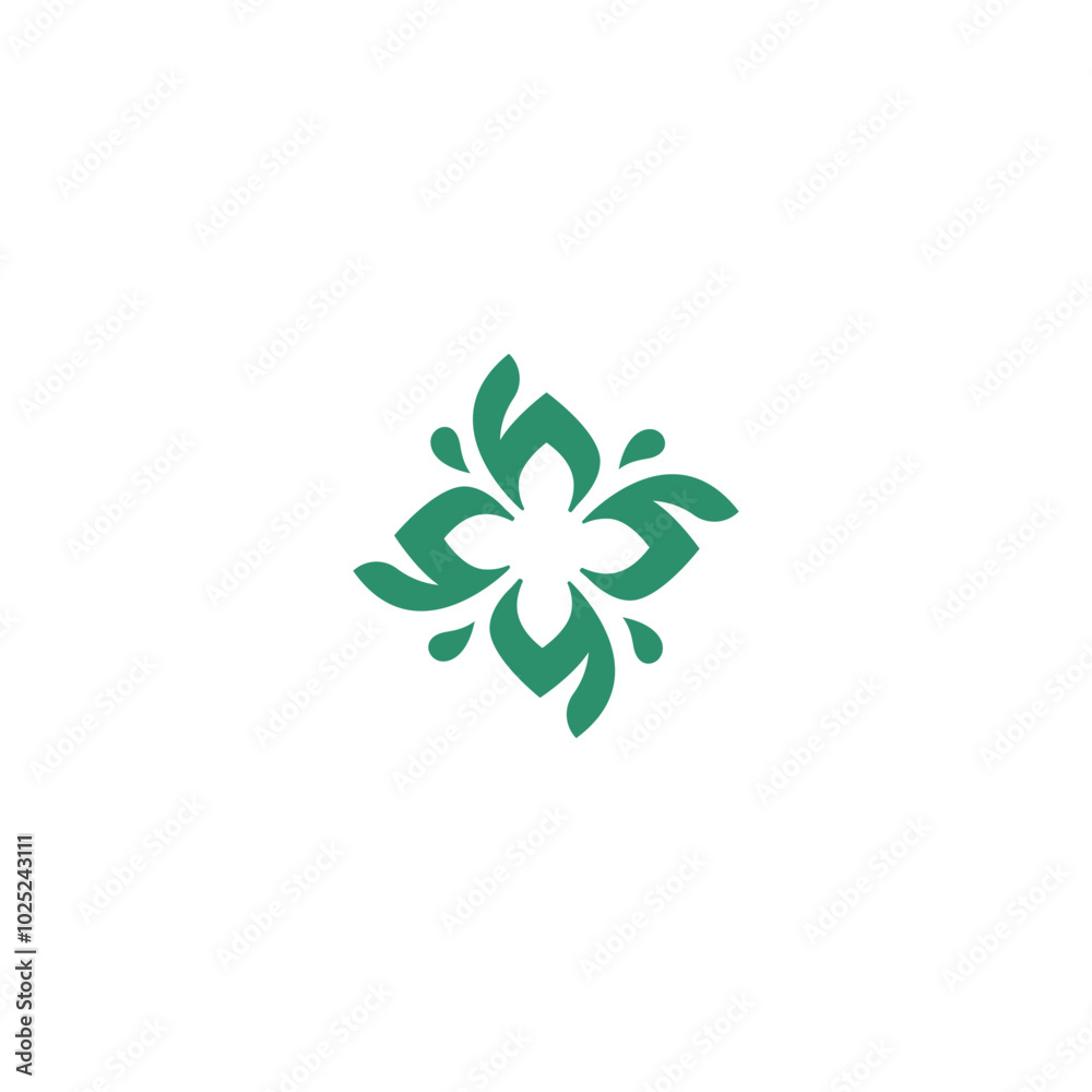 Abstract three leaf logo. for leaf icon dynamic green color Abstract three leaf logo. for leaf icon dynamic green color