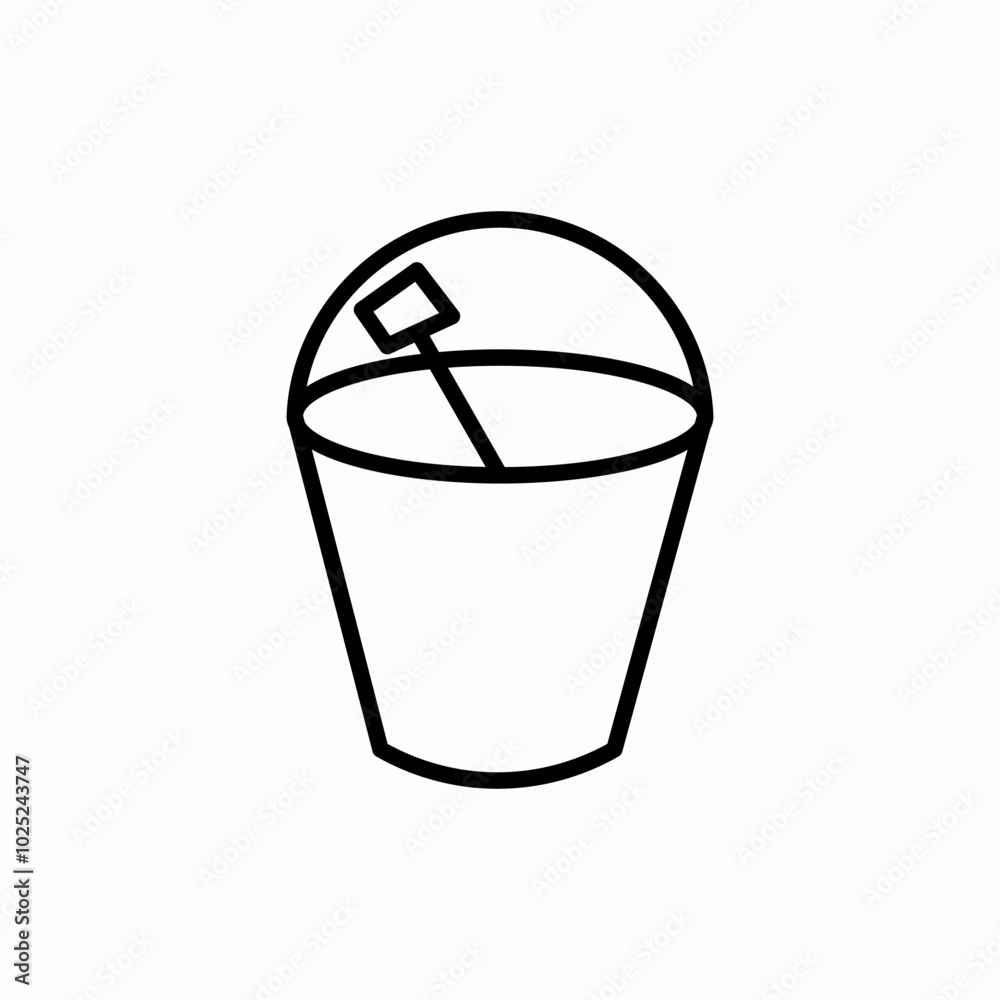 beach sand kids basket icon sign vector beach sand kids basket icon sign vector