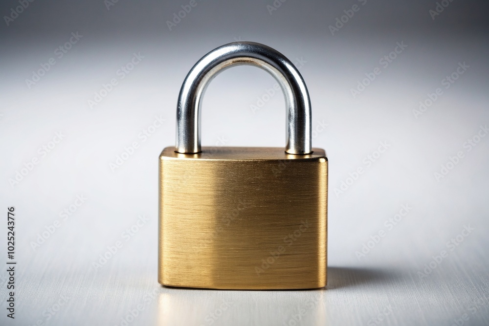 Shiny metallic padlock on plain background Close Up, close-up, metallic, privacy, lock, metal, safeguard, chrome, background, object, key, secure, lock mechanism, security, secure lock