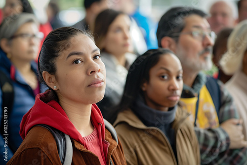 Diverse group attending health and wellness event