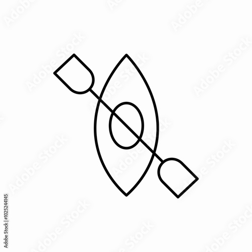 kayak sport icon sign vector