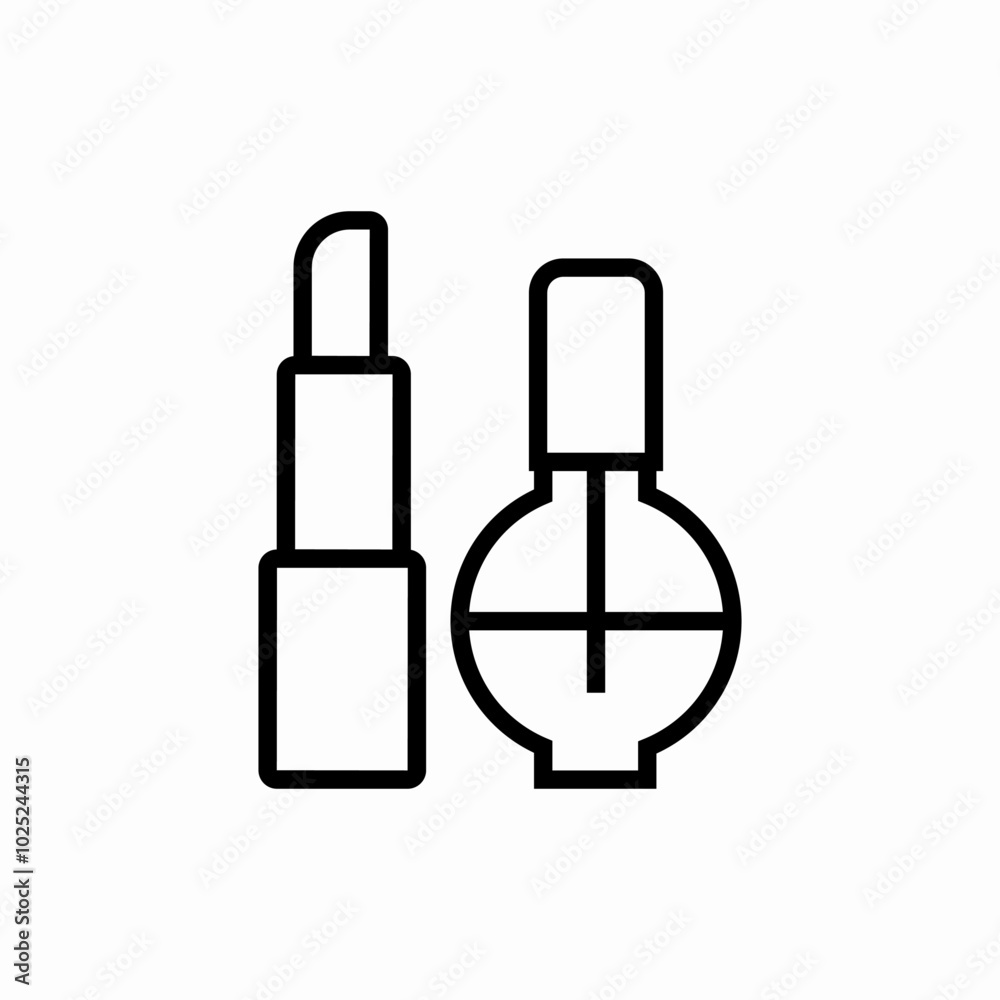 lipstick nail polish icon sign vector lipstick nail polish icon sign vector