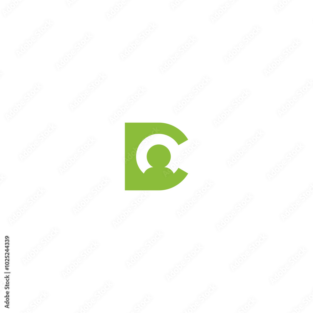 Dc logo letter people connection symbol icon Dc logo letter people connection symbol icon