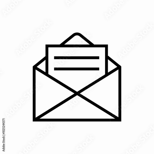 open letter mail icon sign vector