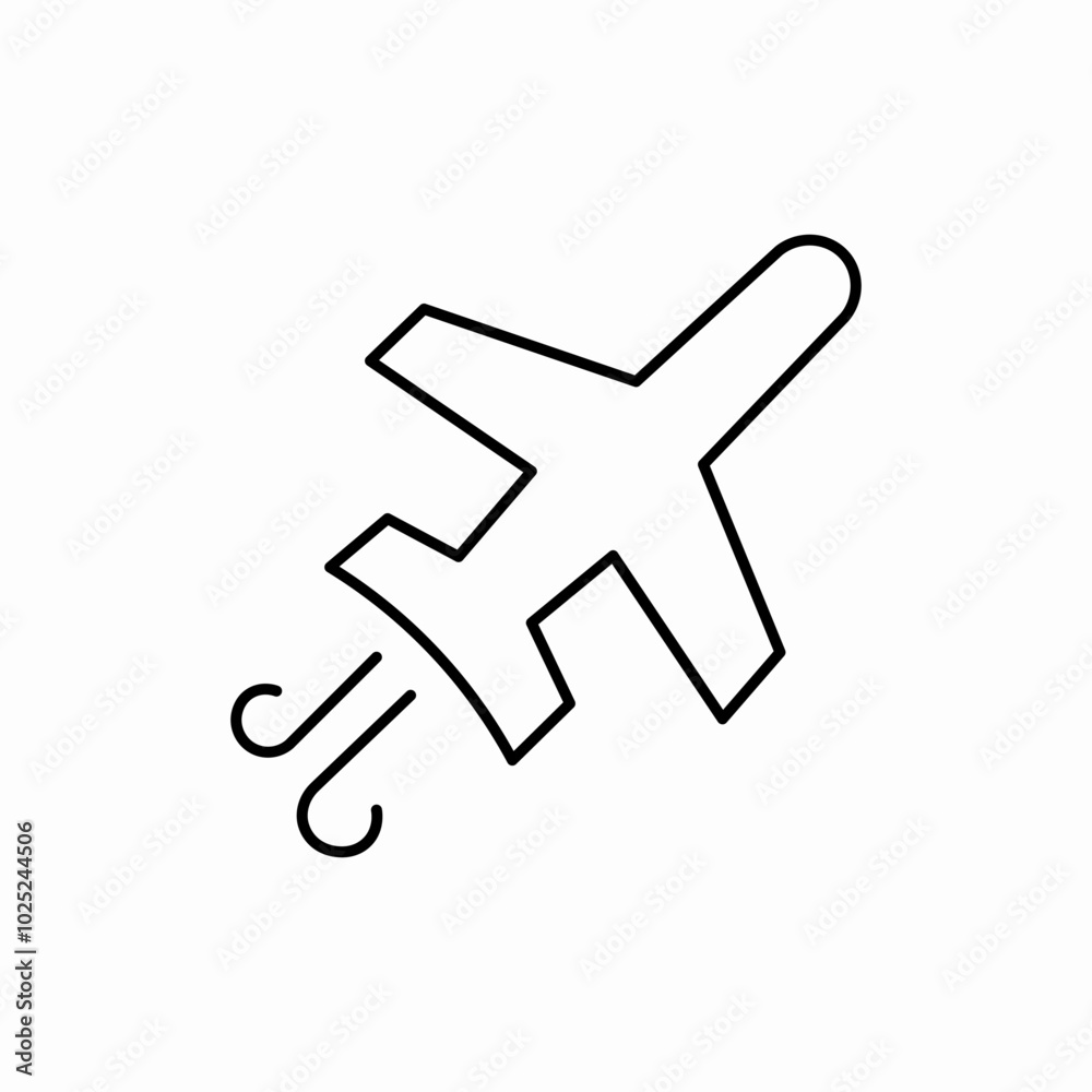 plane flight icon sign vector plane flight icon sign vector