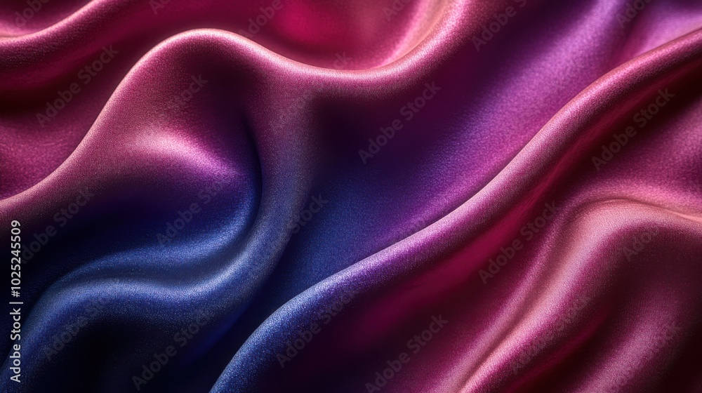 Fototapeta premium Purple and blue fabric with a black background