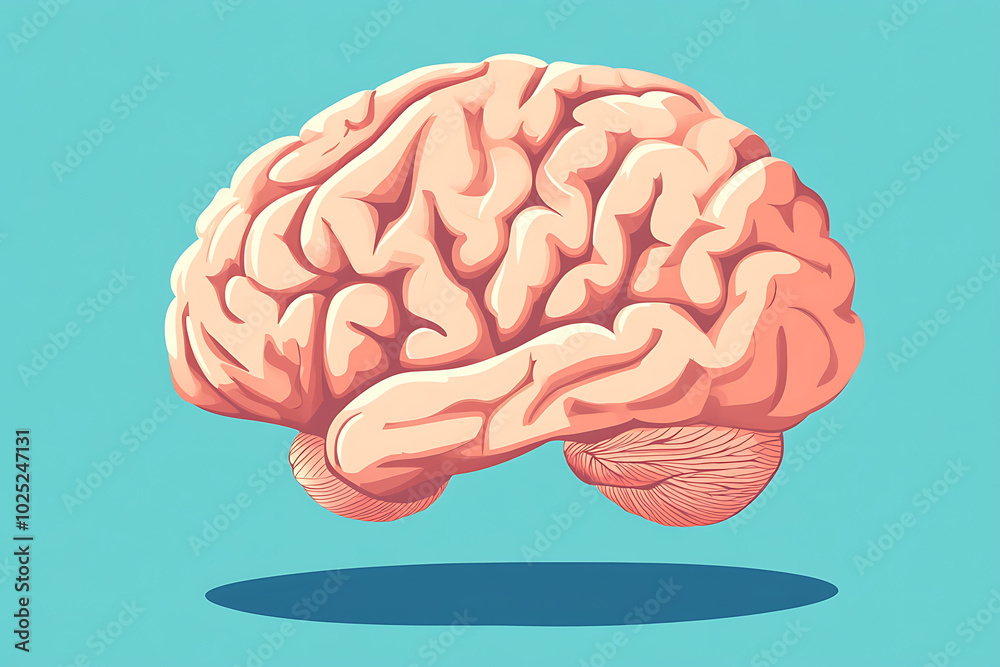 a human brain, showcasing its complex structure with vibrant colors to highlight different regions a human brain, showcasing its complex structure with vibrant colors to highlight different regions