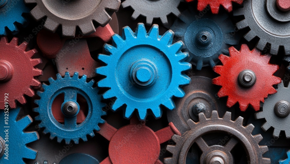 A Visually Appealing Representation of Interconnected Gears and Cogs Forming an Intricate Network, Symbolizing the Connection A Visually Appealing Representation of Interconnected Gears and Cogs Forming an Intricate Network, Symbolizing the Connection